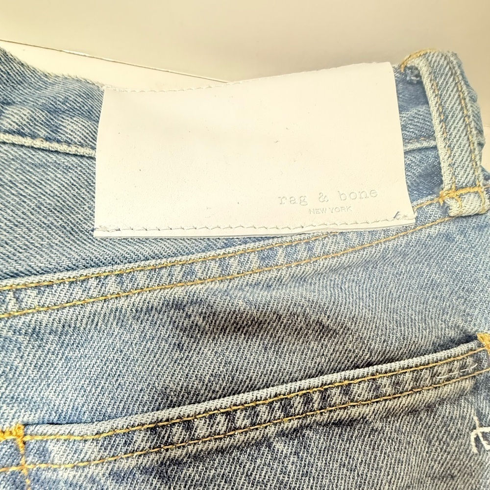 rag & bone Faded Blue Denim Shorts - Picture 8 of 11